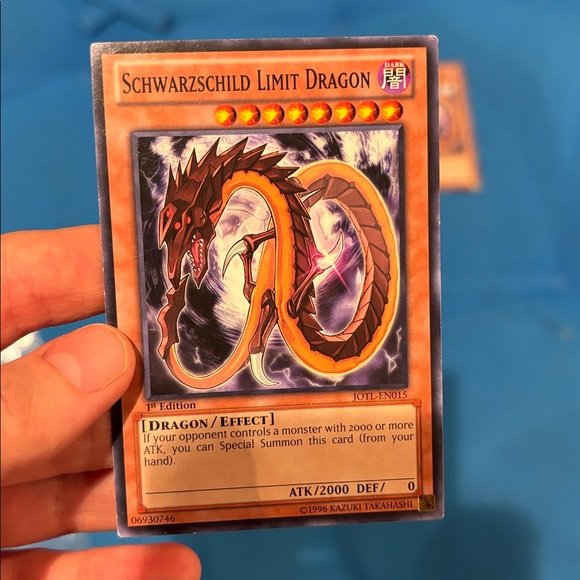 Yugioh Card Schwarzschild Limit Dragon Dark Type Monster 1st Edition 1996 NWOTS - Picture 3 of 4